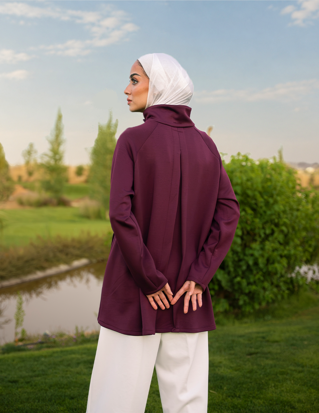 Sweat capuche modeste - vue de dos